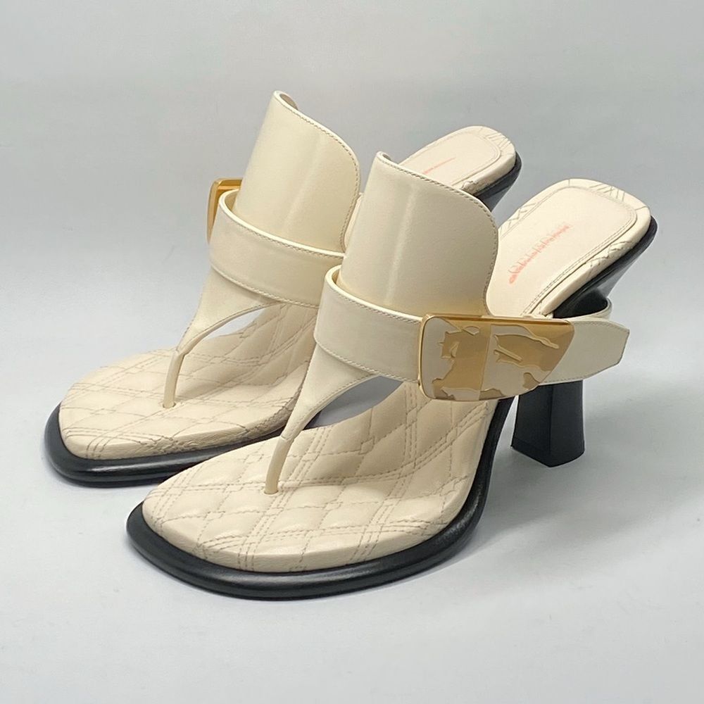 Burberry 100mm Bay leather mules size 36
